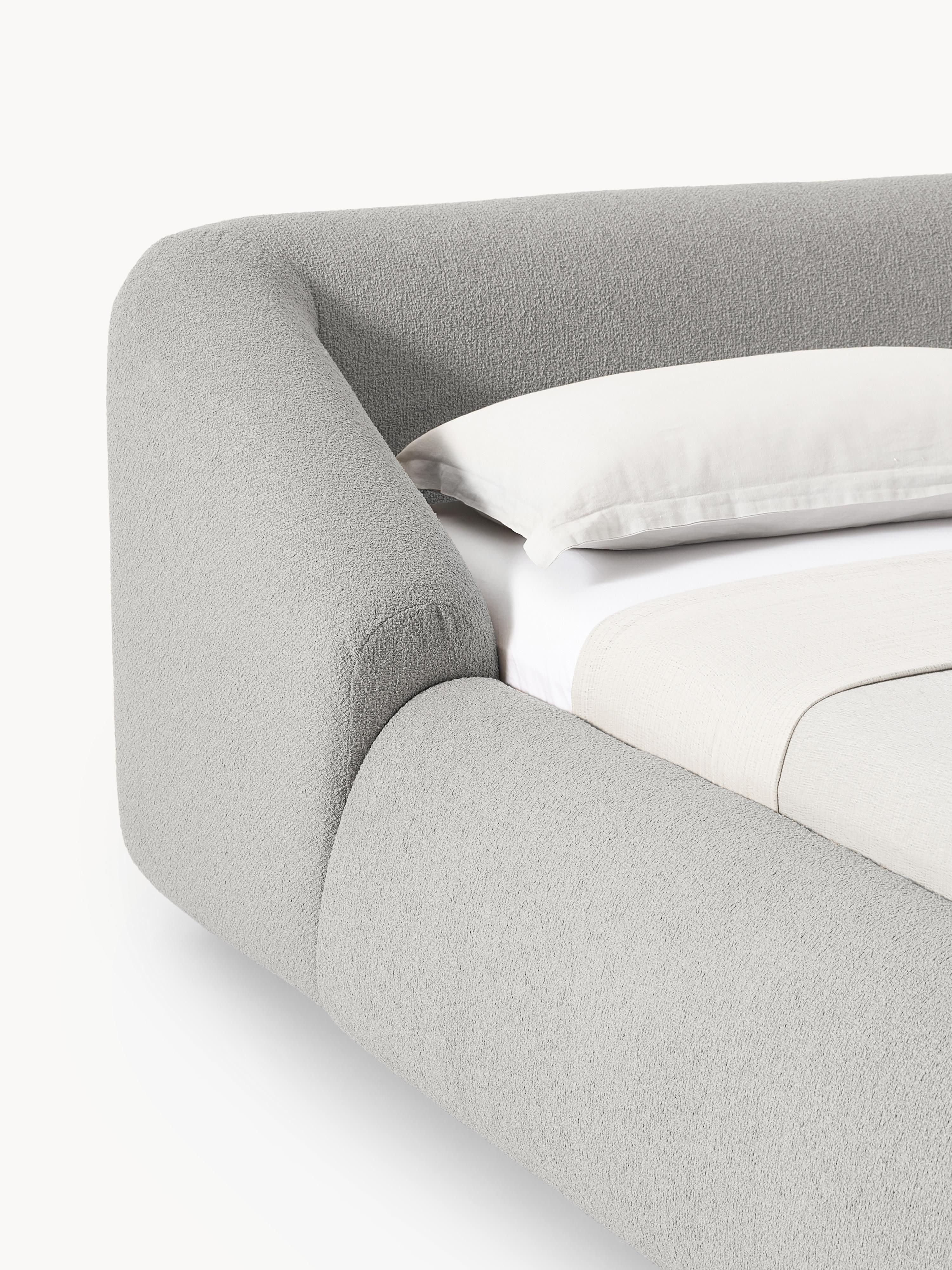 Gestoffeerd bouclé bed Sofia