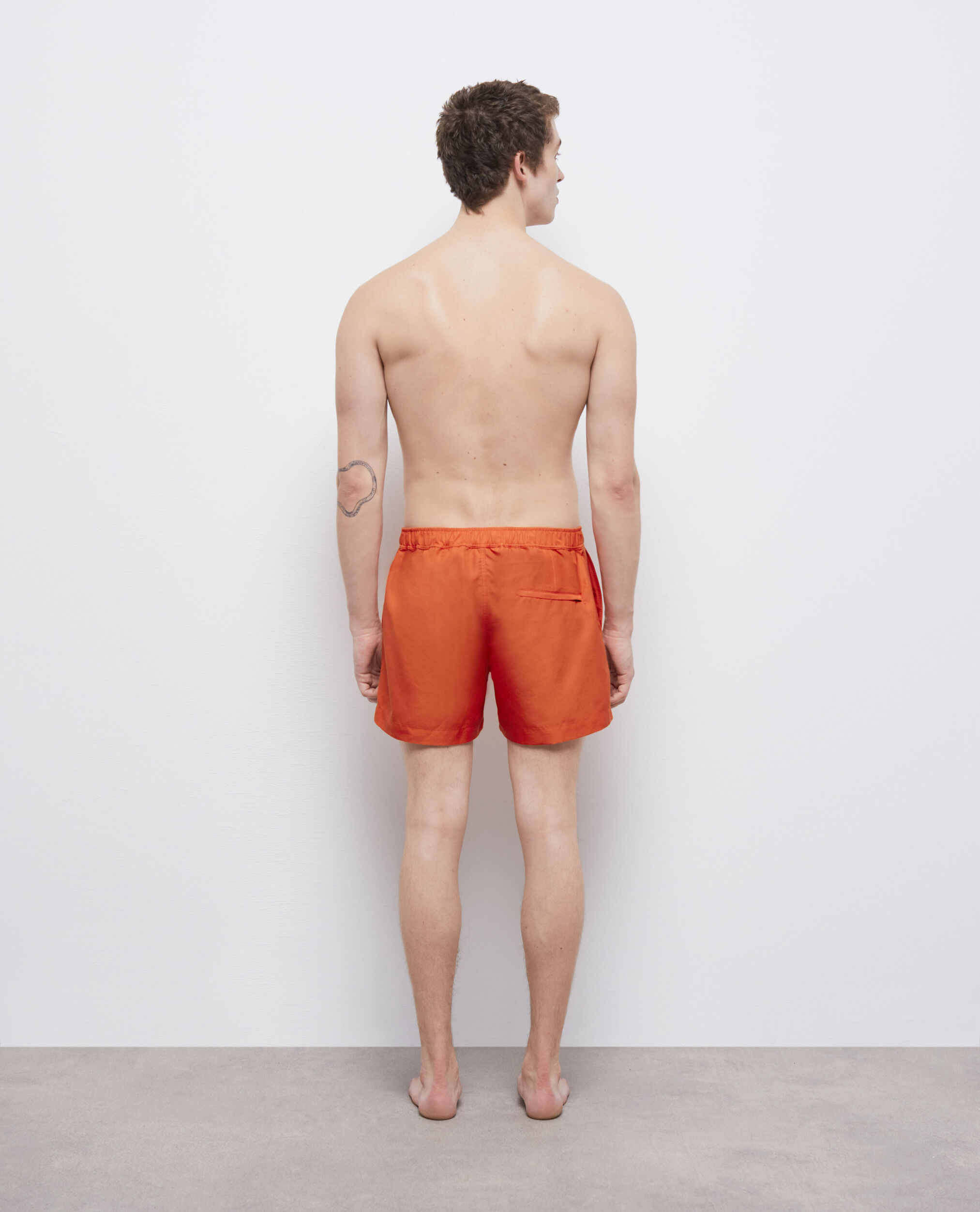 Short de bain orange avec logo