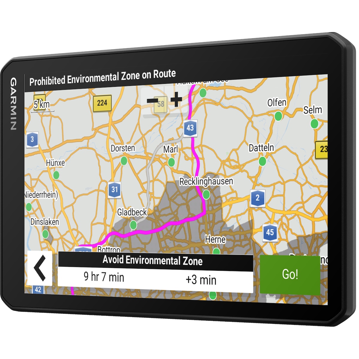 Garmin dēzl LGV710 GPS for lastebiler