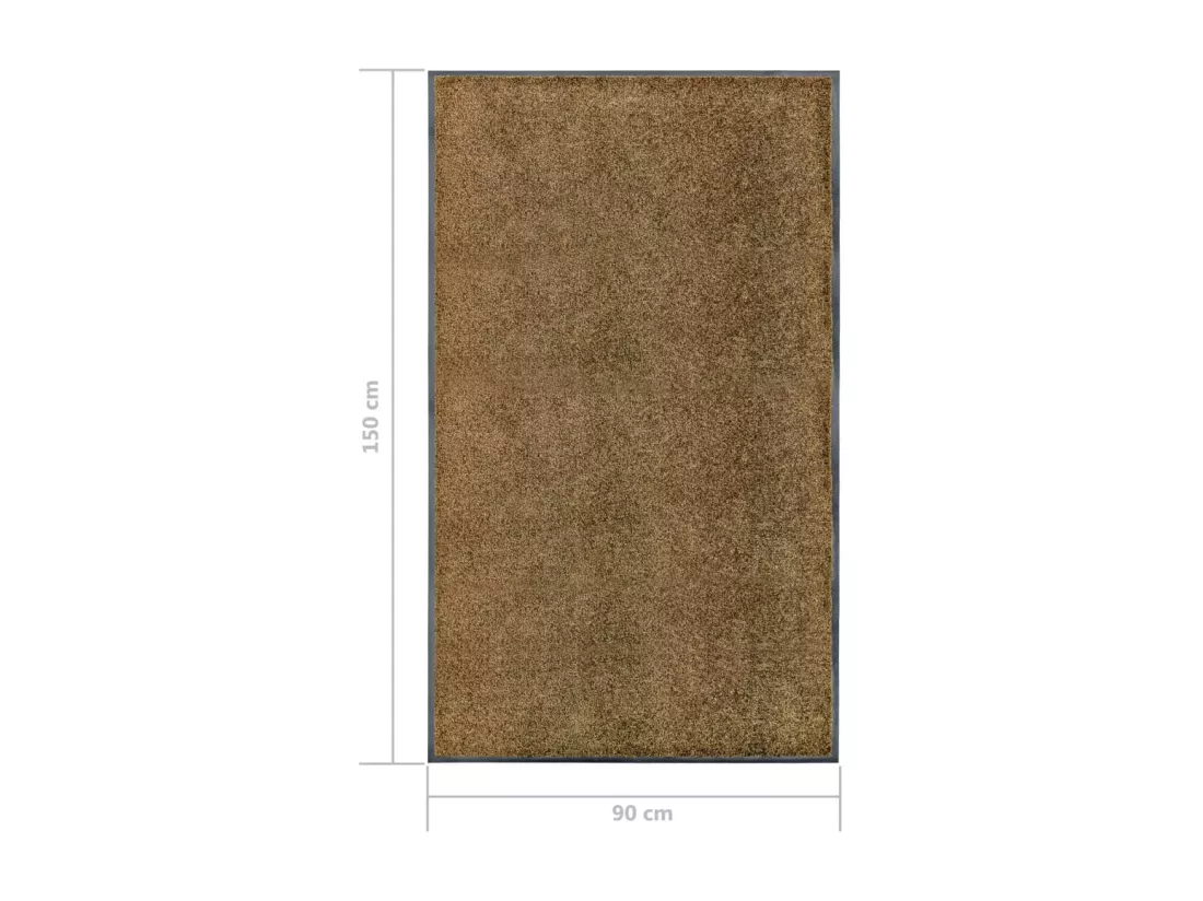 Paillasson lavable Marron 90x150 cm