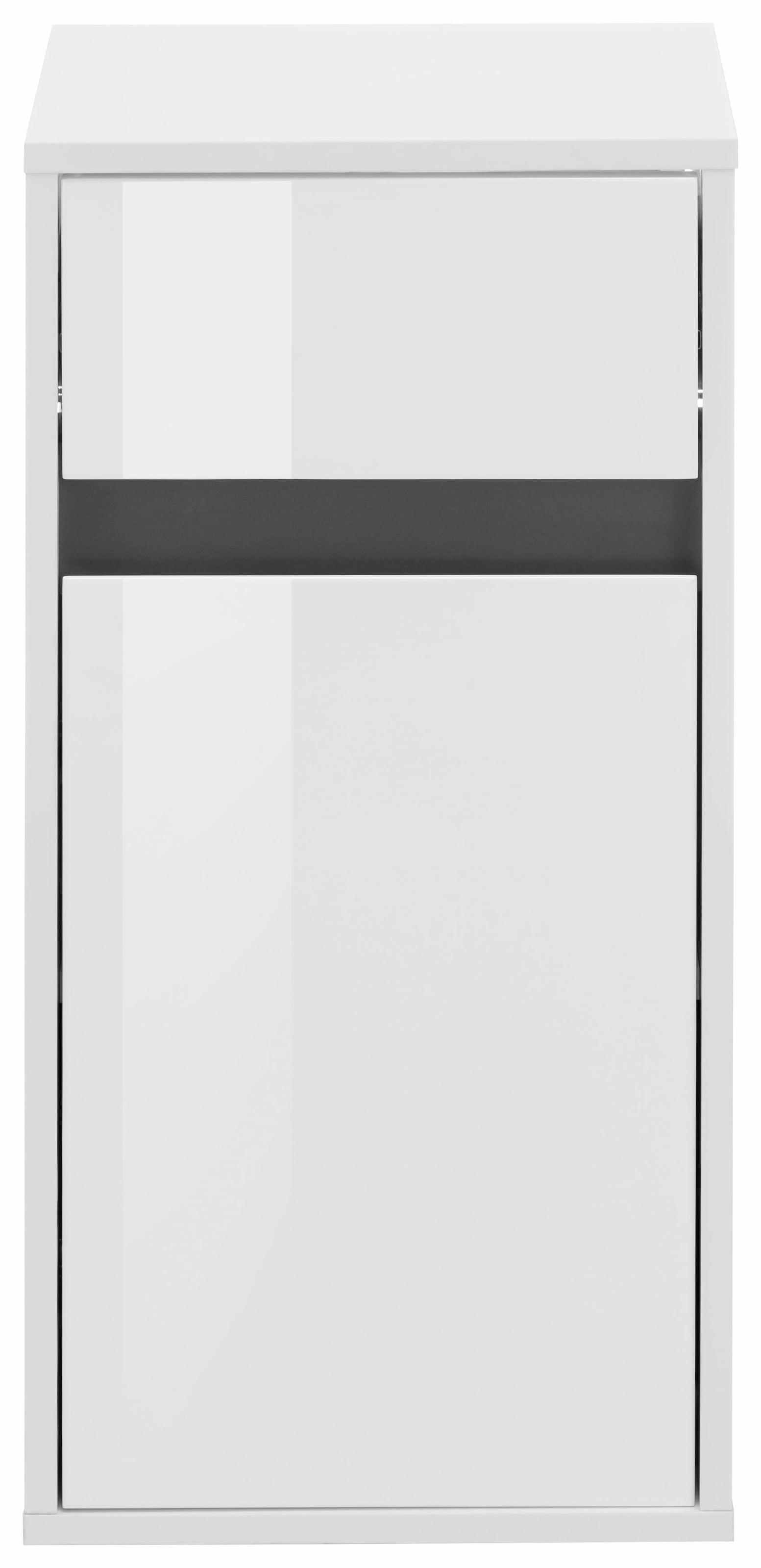 welltime Unterschrank »Siena« Griffloser Badschrank, Hochglanz mit Wechselblende, Breite 35 cm