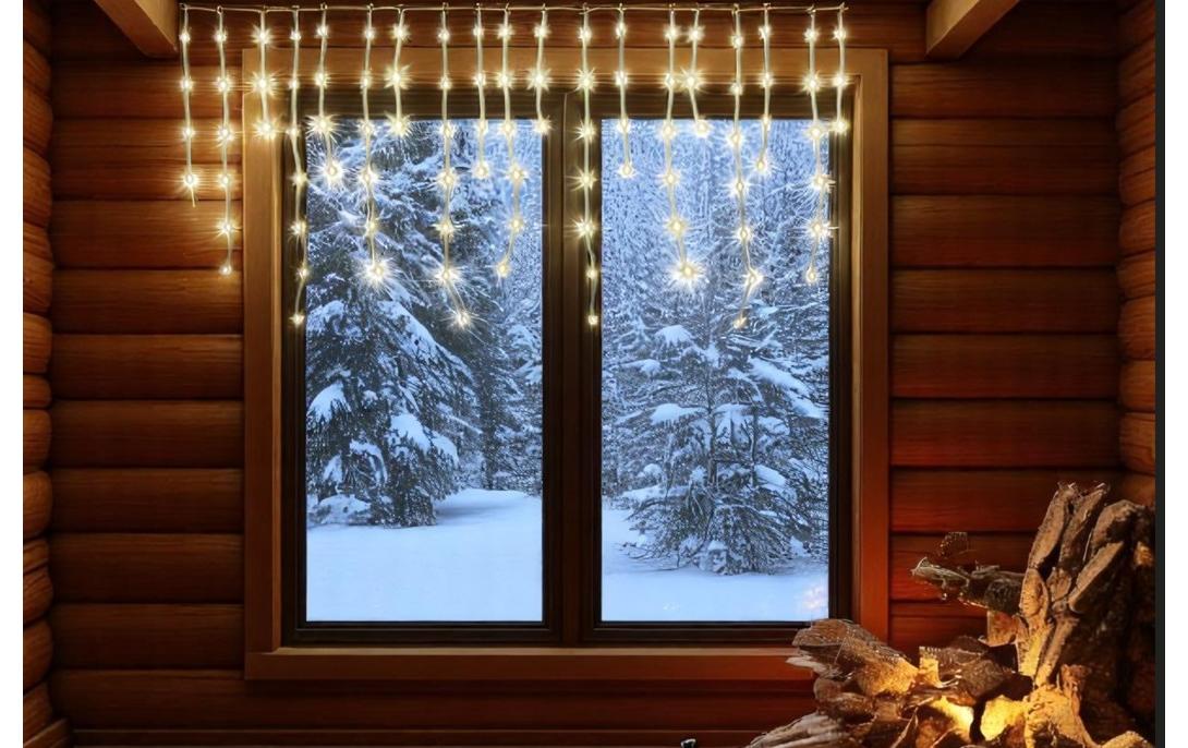 LED Vorhang Outdoor «Icicle» 190 cm x 80 cmLED-Lichtervorhang
