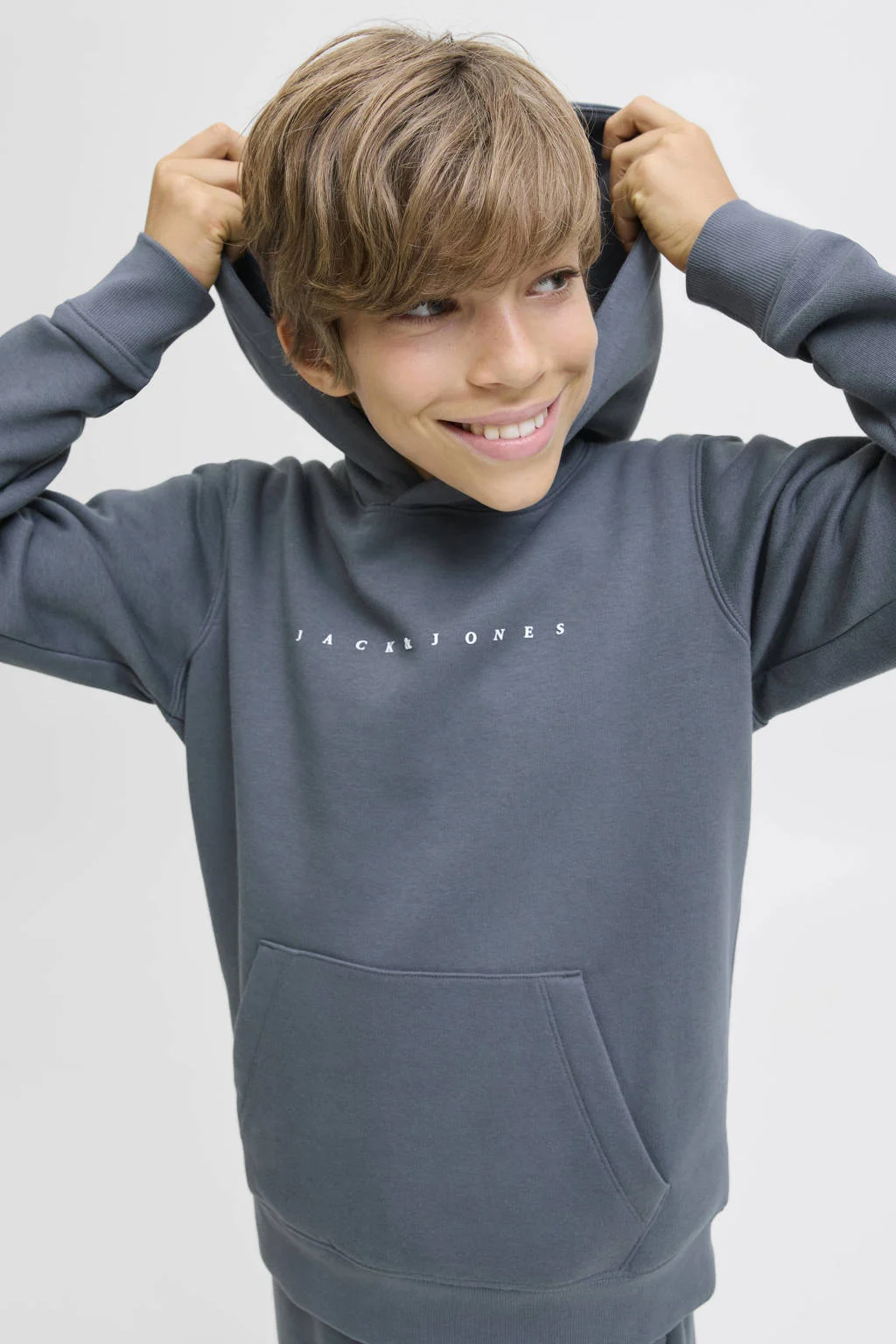 JACK & JONES JUNIOR hoodie grijsblauw