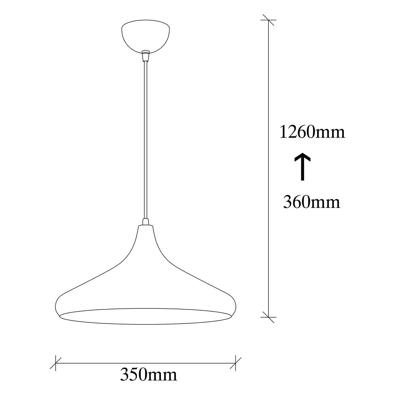 Opviq Suspension Berceste noire - 35x35x116 cm