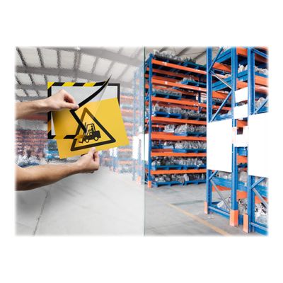 Durable Duraframe Security - 2 Cadres d'affichage bicolore - A4 - jaune/noir (encadrement magnétique)