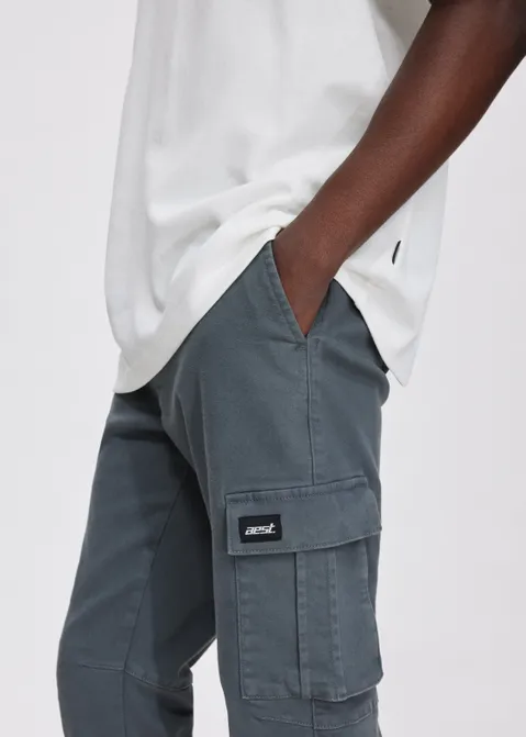 Twill cargobroek grijs (GRS.D)