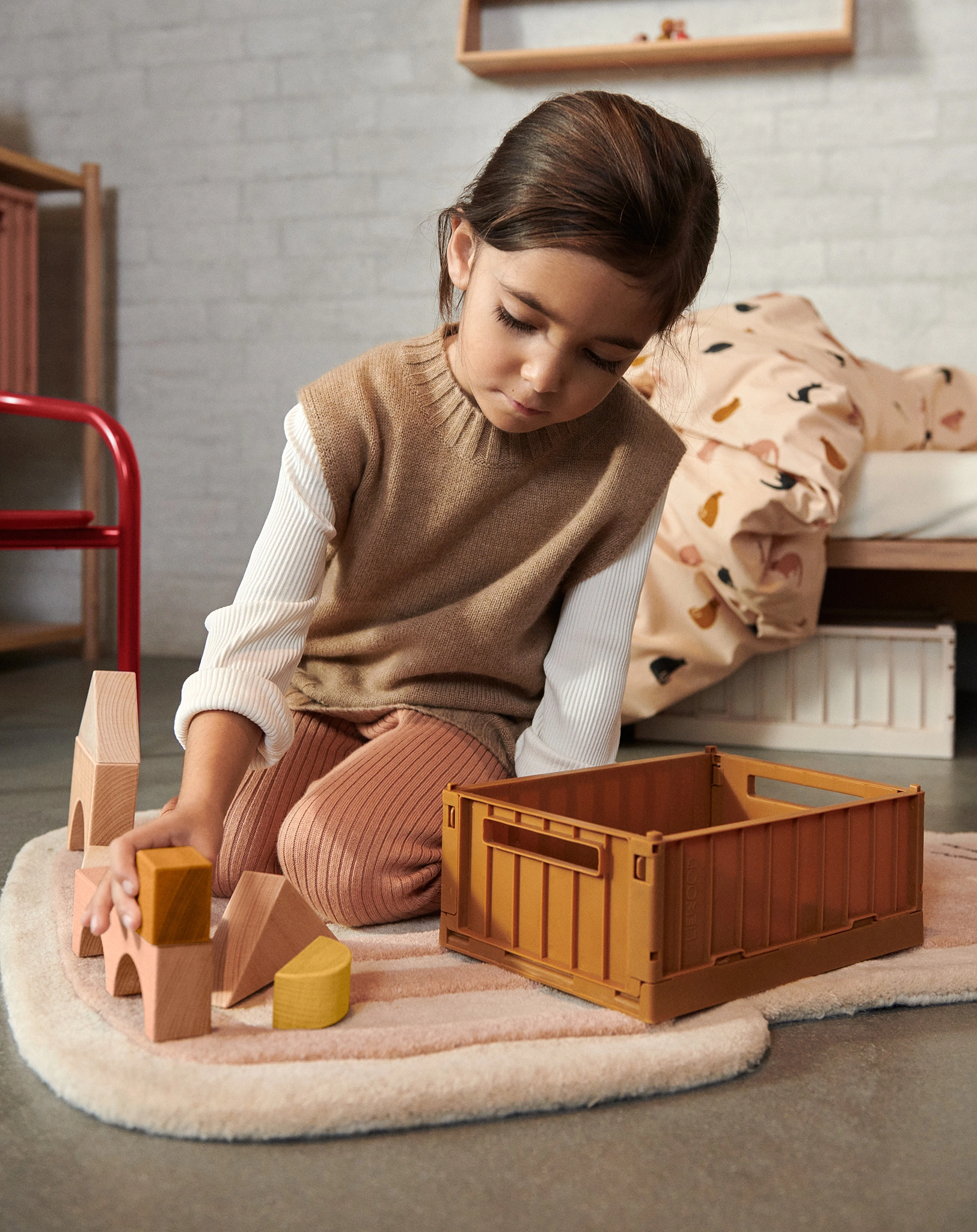 Holzpuzzle ISHAN 10-teilig in rose