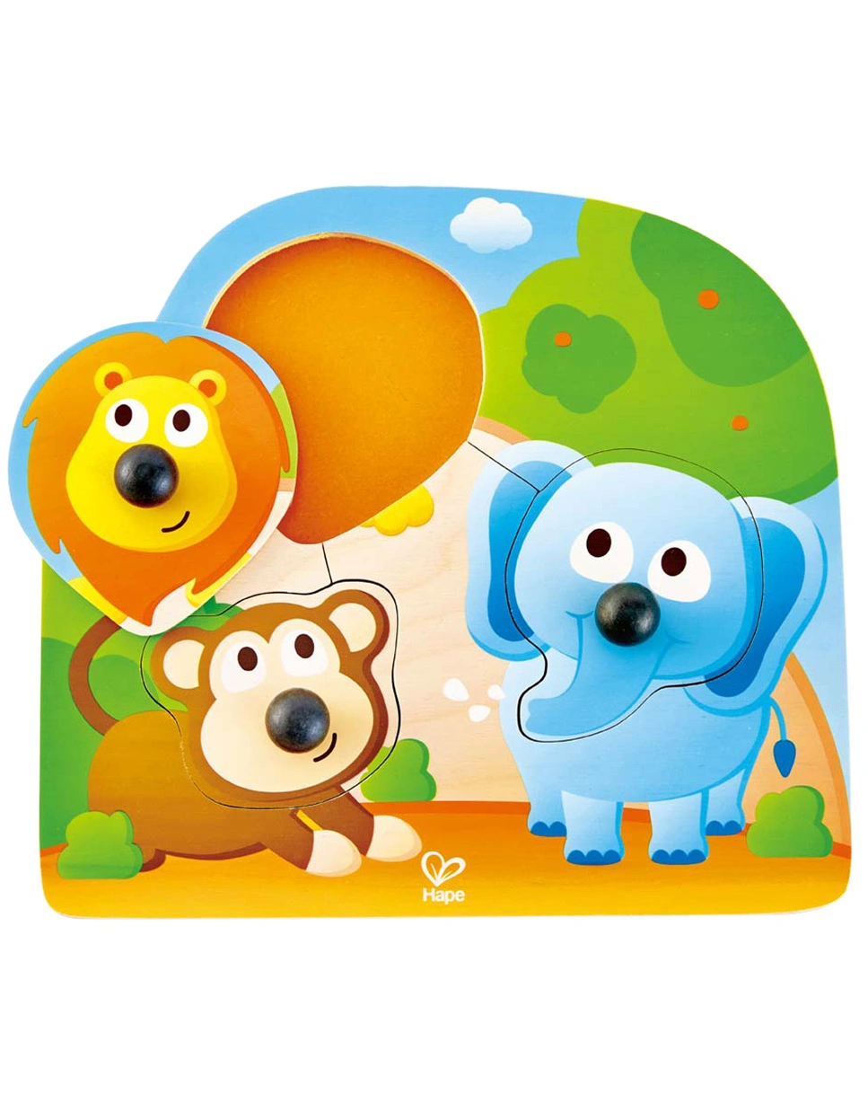 Hape Knopfpuzzle Dschungeltiere (Kinderpuzzle)