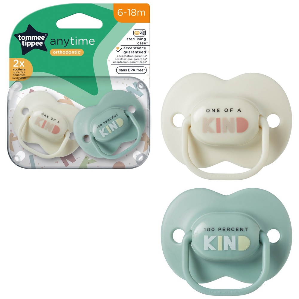 Tommee Tippee Anytime Schnuller ab 6 Monaten, 2er-Pack, verschiedene Sorten