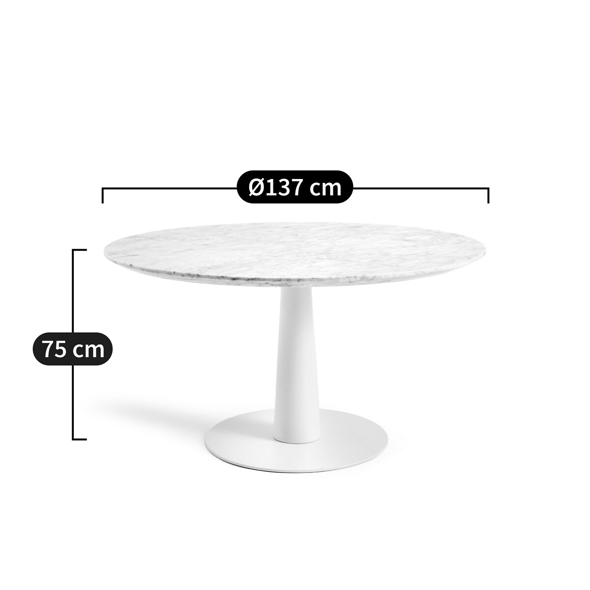 AM.PM<br>Tampo de mármore de 137 cm, Delmo