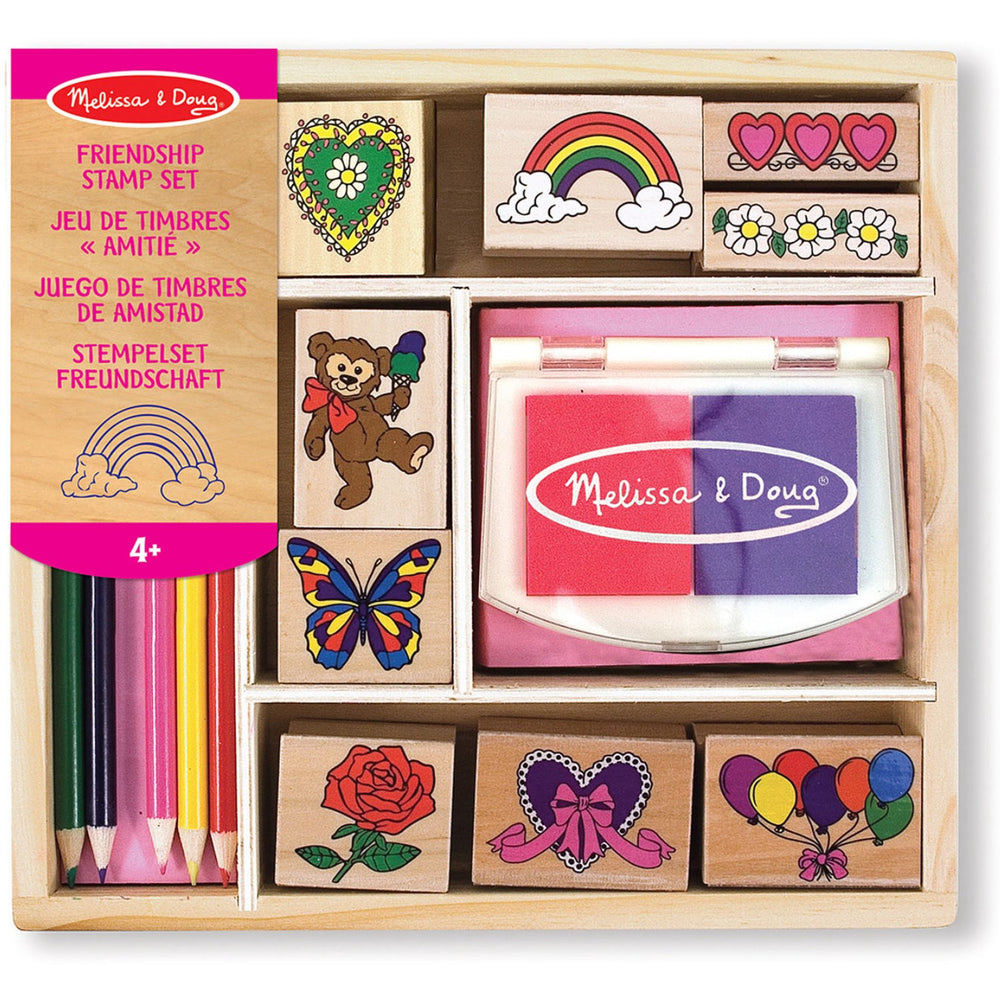 Køb Melissa & Doug Multifarvet Wooden Stamp Set Friendship