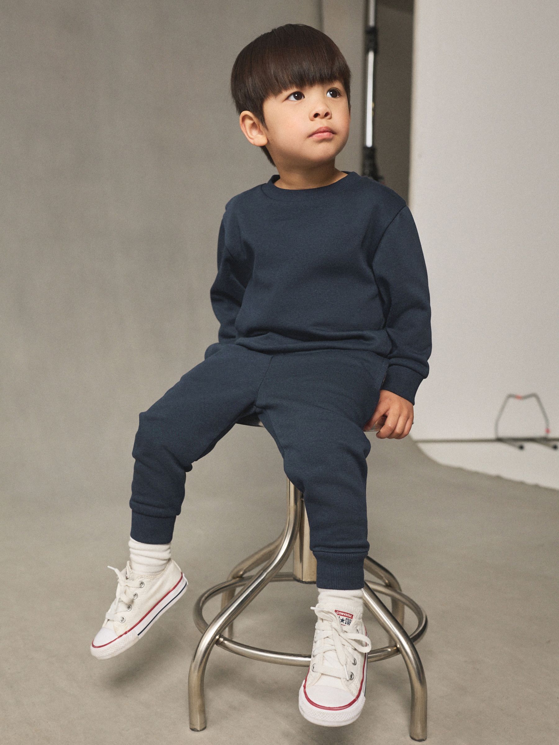 Donkerblauw - Set met sweatshirt en joggingbroek (3mnd-7jr)