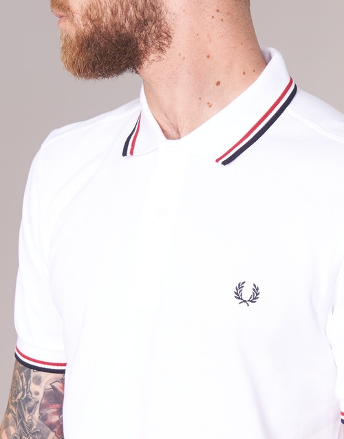 Fred Perry - THE FRED PERRY SHIRT - Blanc / Rouge