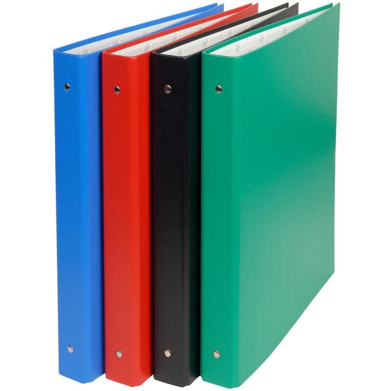 Classeur 4 anneaux cartonné Exacompta A4 maxi - Dos 4 cm couleurs assorties