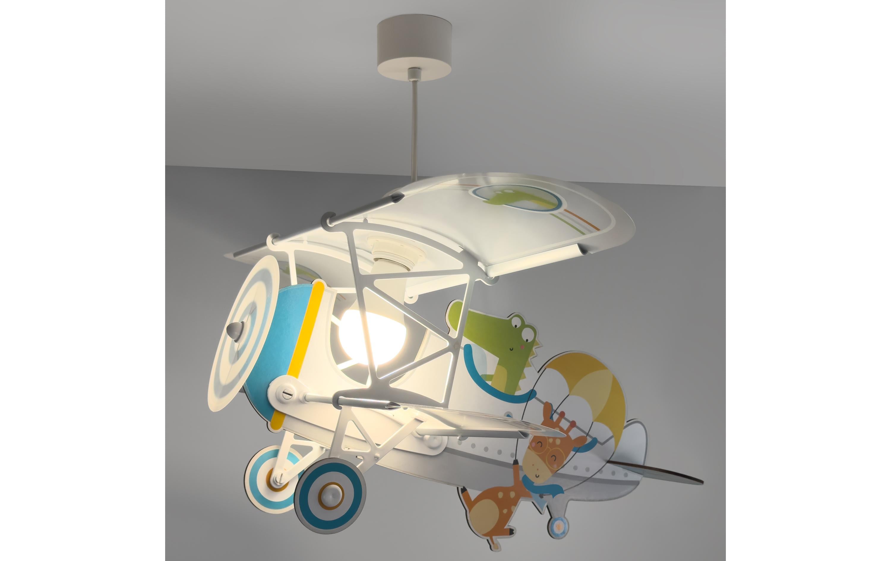 Hängelampe Crocodile planeKinder-Hängeleuchte mit Krokodil-Motiv
