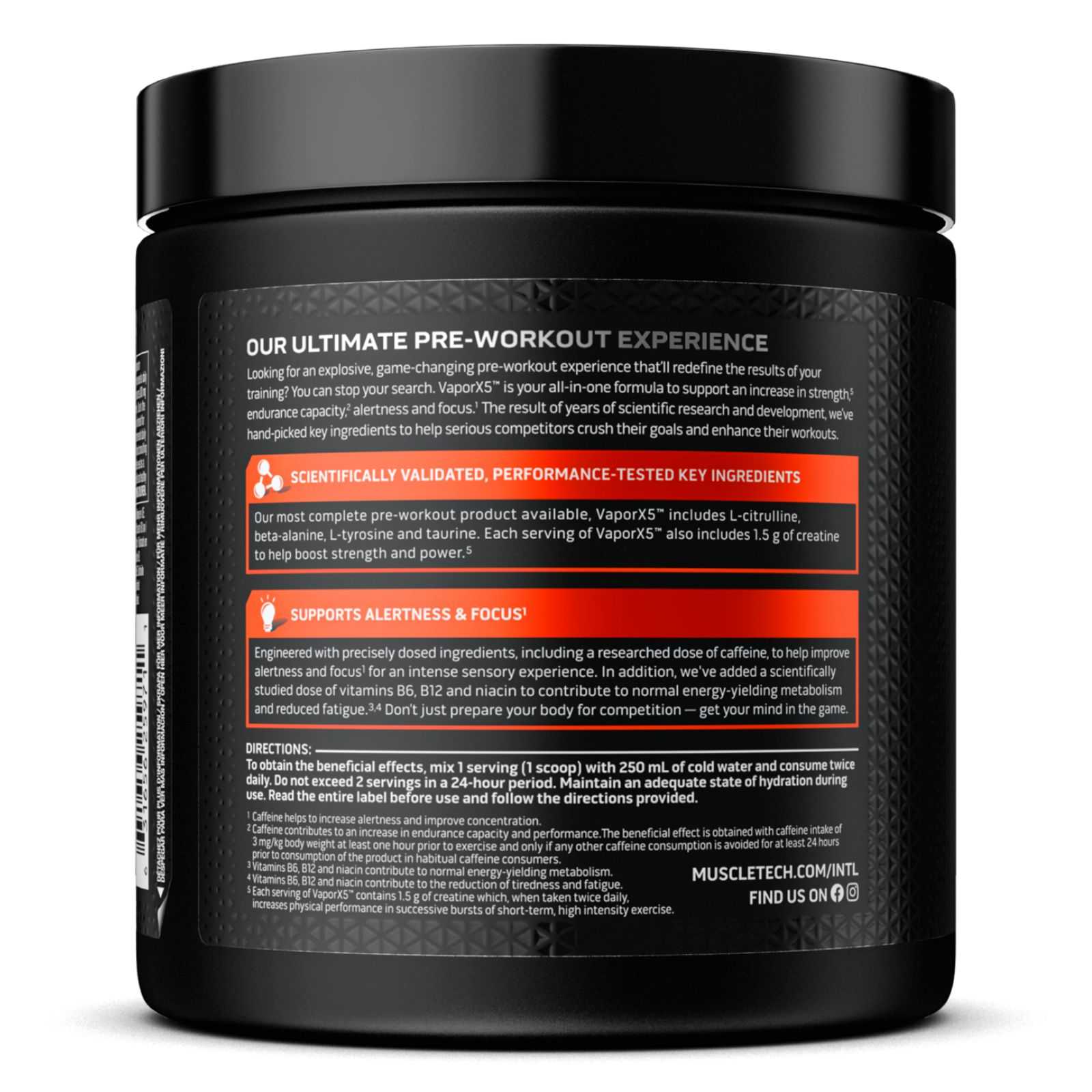MuscleTech Pré-treino Vapor X5 252g