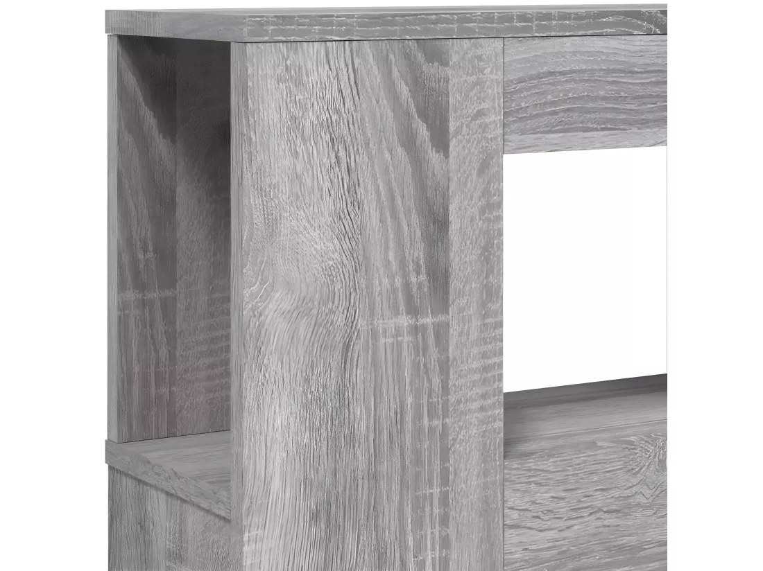Tête de lit à LED sonoma gris 140x18,5x103,5 cm bois ingénierie