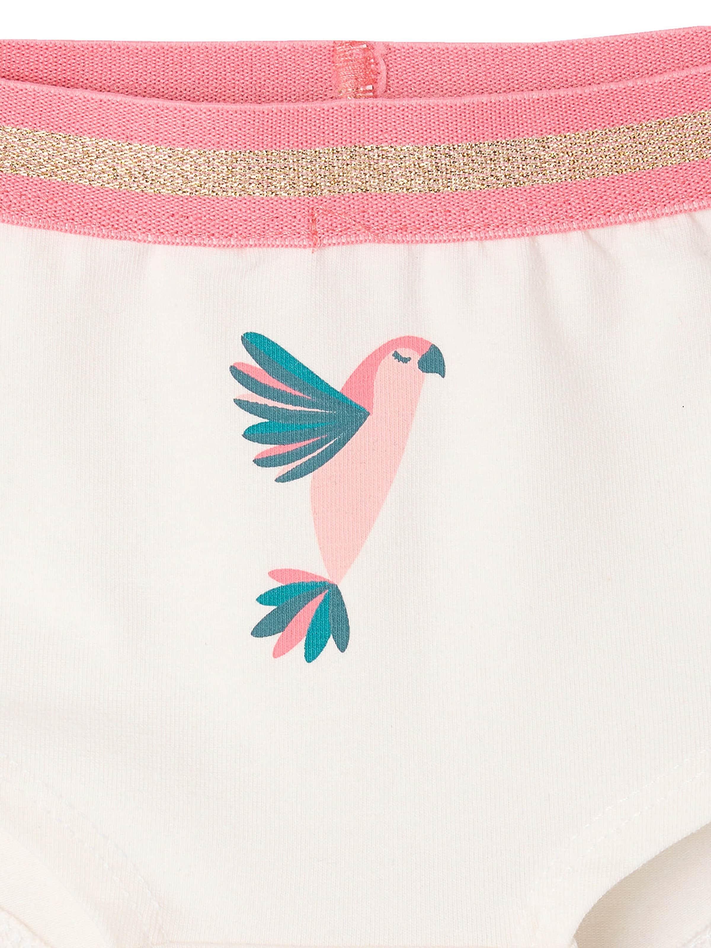 Vertbaudet Bio-Kollektion: 5er-Pack Mädchen Shortys mit Dschungelprint fuchsia