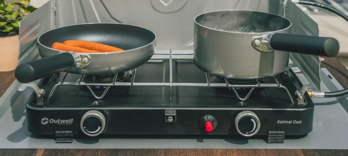 Outwell Katmai Duo Stove Silver Grey