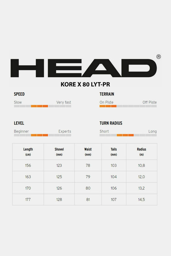 Head Head Kore X80 Lyt Ski + PRW 11 GW Binding
