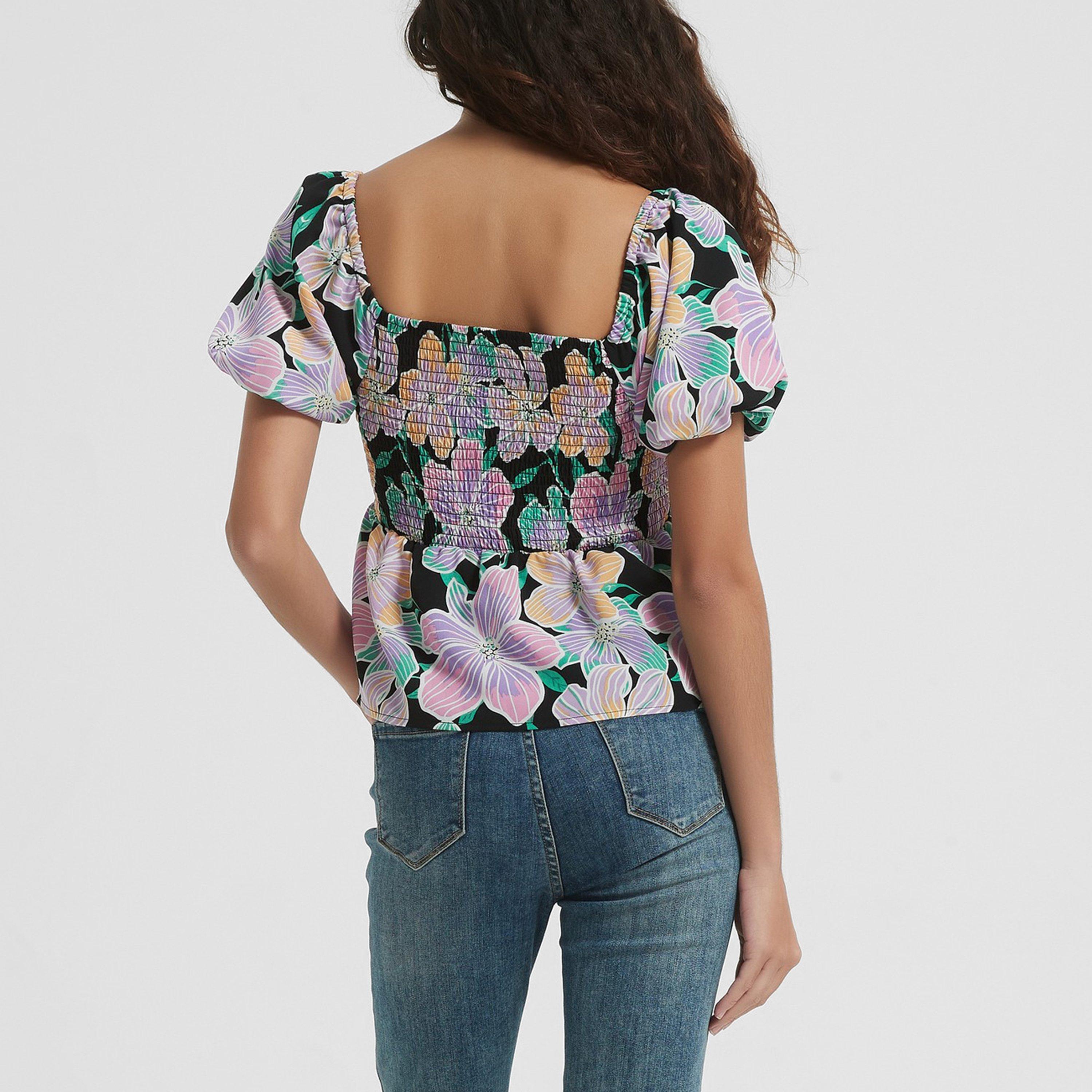 Be You Puff Sleeve Peplum Top