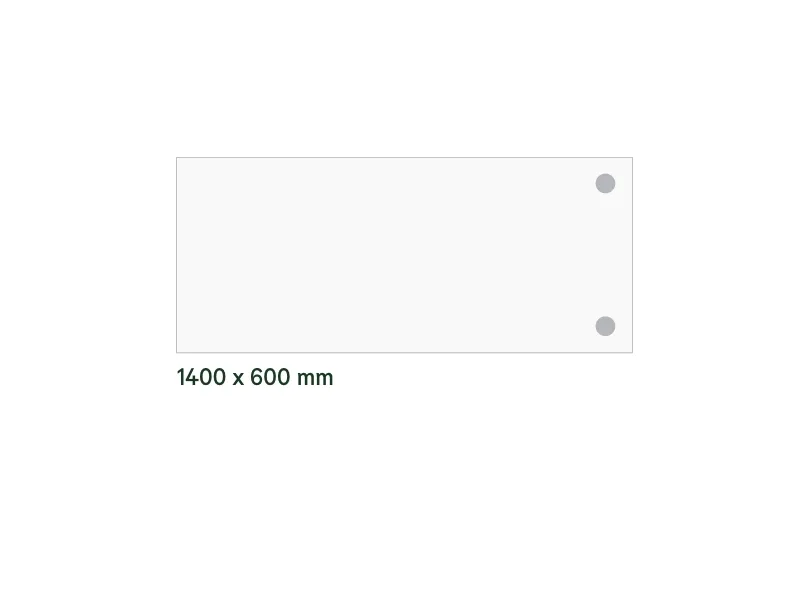 Skrivebord, tilbyg DNA Antracit 1400x600 mm I-ben Sort