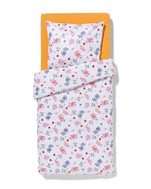 housse de couette coton doux enfant 120x150 fleurs
