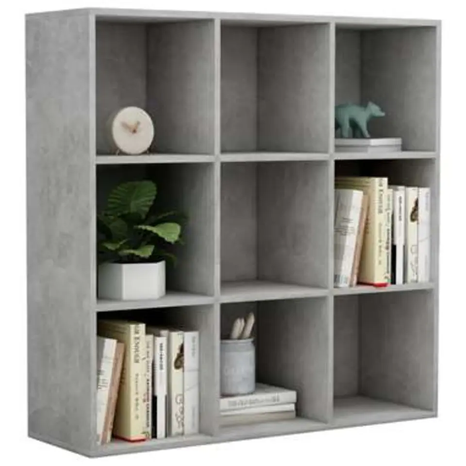 vidaXL - Boekenkast - Grijs - Bewerkt hout