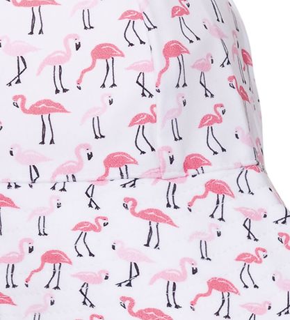 Petit Crabe Bådehat - Frey - UV50+ - Hvid m. Flamingo