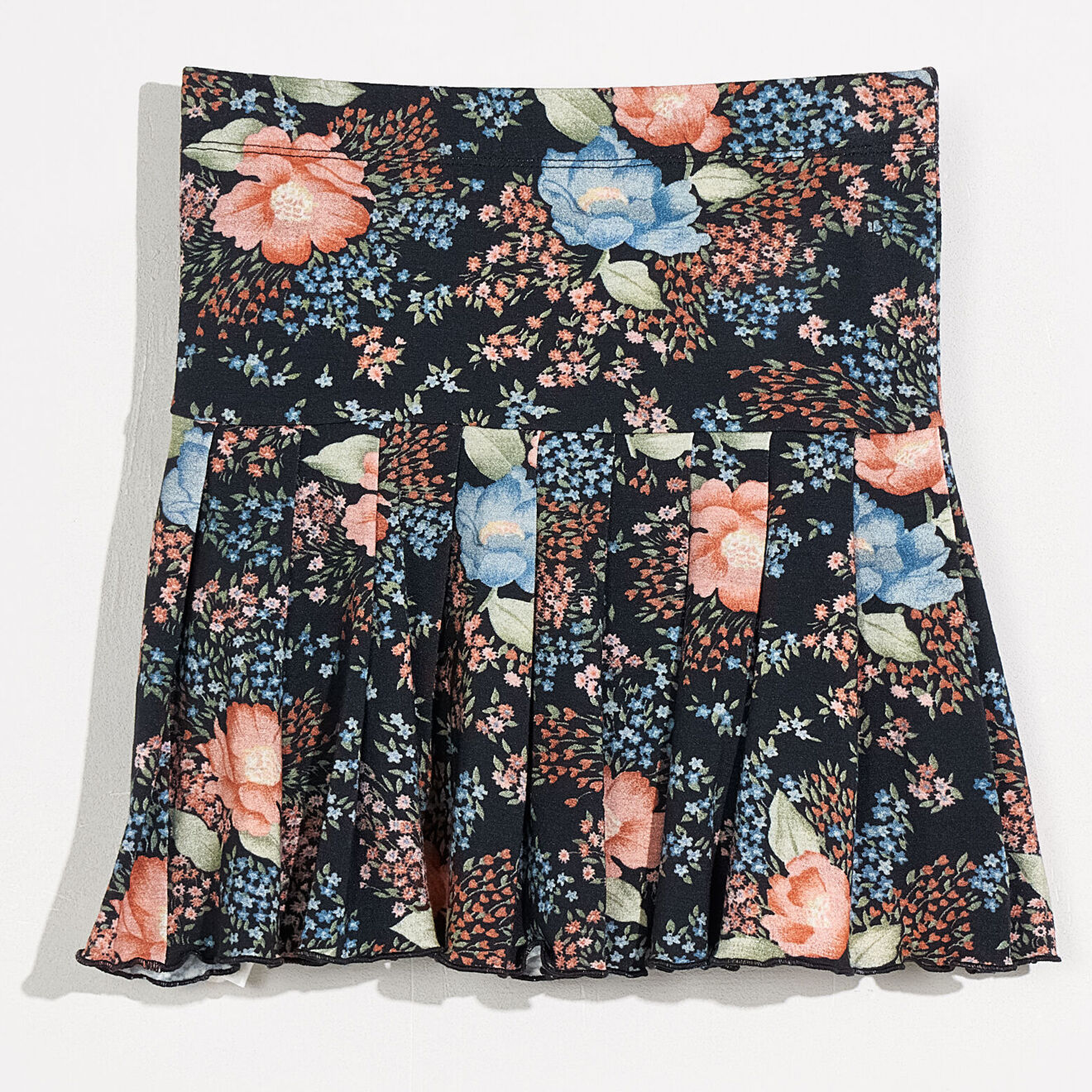 Bellerose Jupe plissée Vista imprimée noire