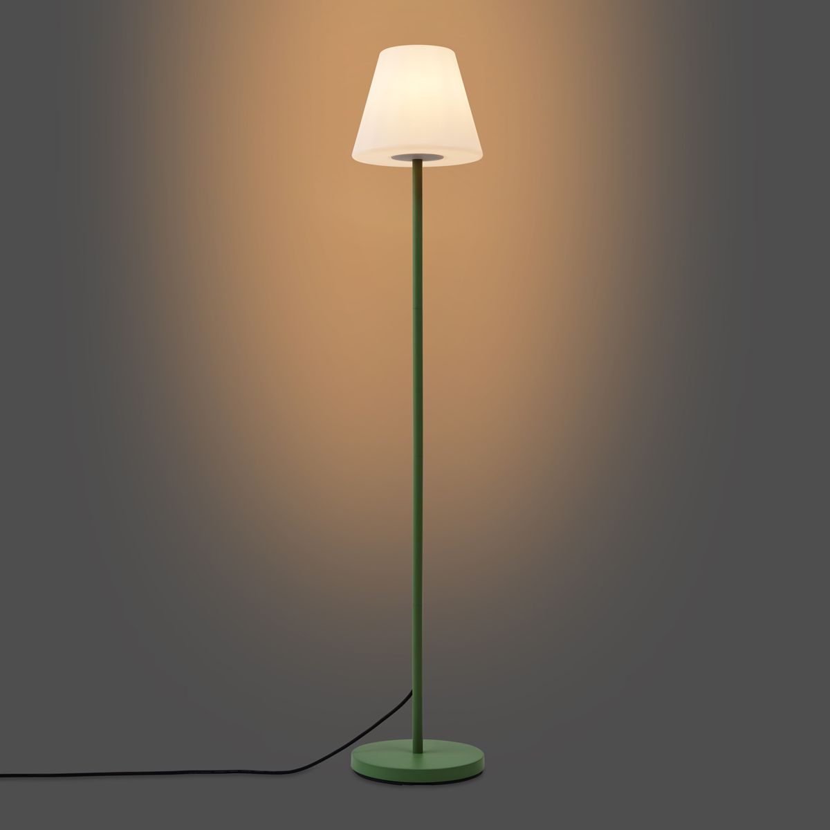 Buiten vloerlamp groen met witte kap IP65 - Virginia