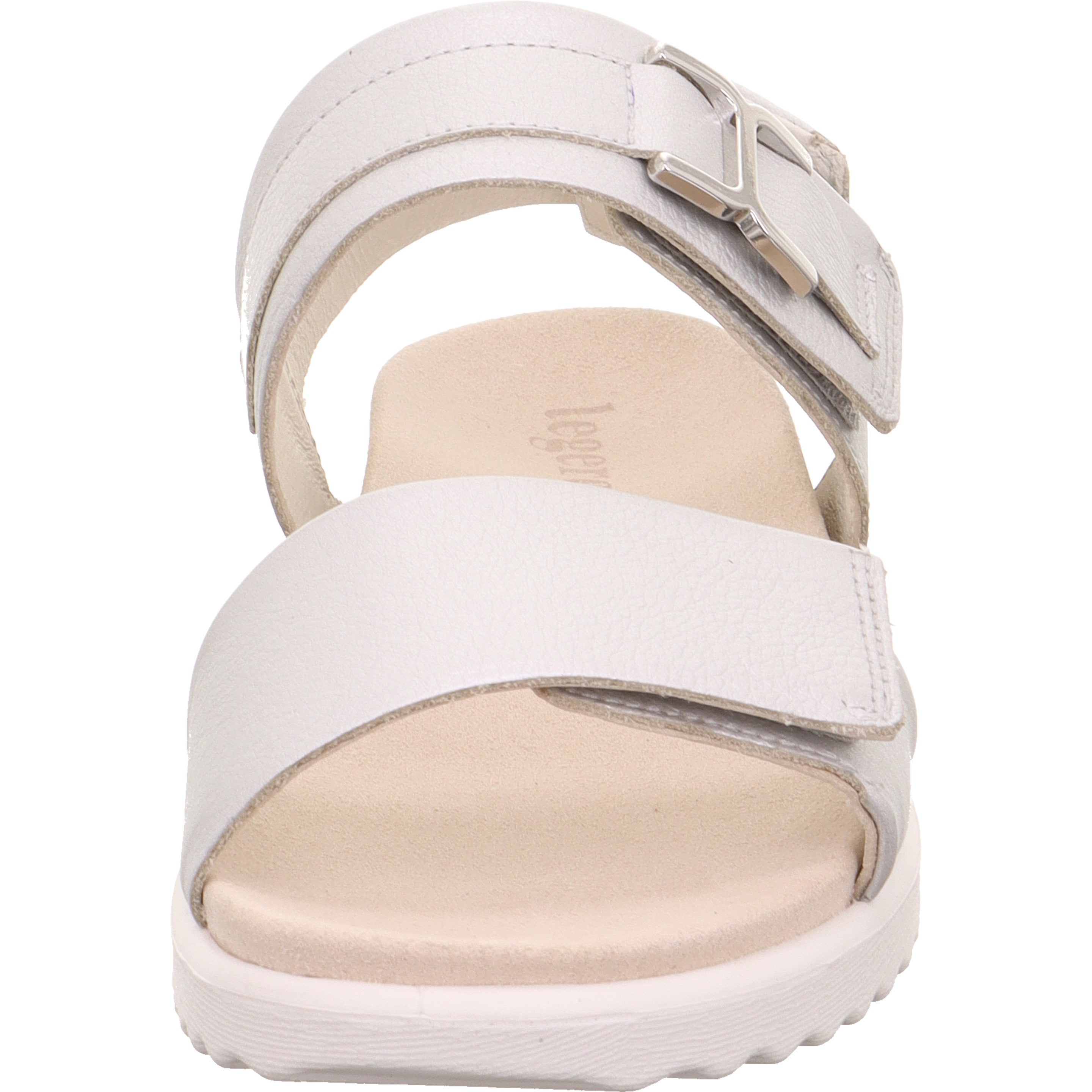 legero MOVE Damen  Sandale mit Klettverschluss - Farbe: Metallic Silber - Größe: 40