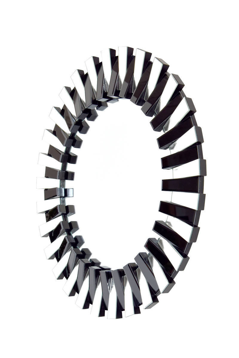 Wandspiegel APOLLON - silber-schwarz - 80 cm