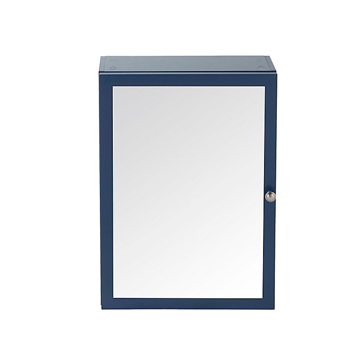 Armoire de salle de bains avec miroir GoodHome Perma bleu L. 50 cm