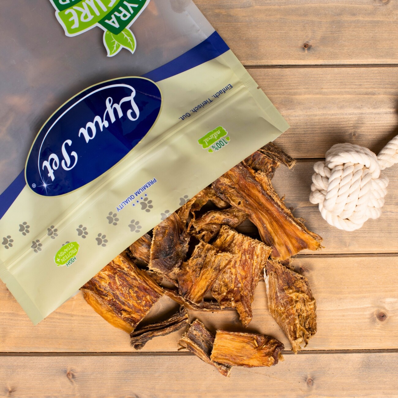 Lyra Pet Dörrfleisch Chips 4 - 10 cm 1 kg