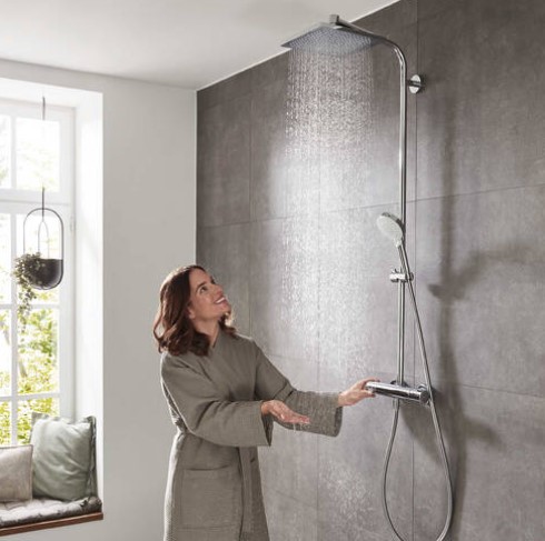 Hansgrohe Crometta E opbouw regendouche met thermostaat chroom