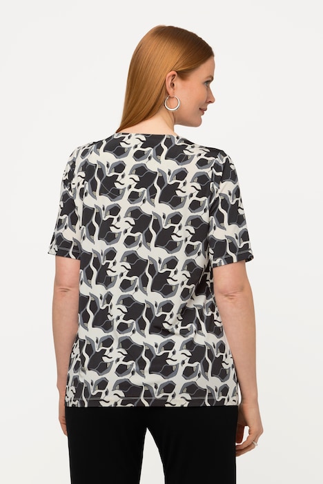 Slinkyshirt, Blüten, Classic, Herzausschnitt, Halbarm