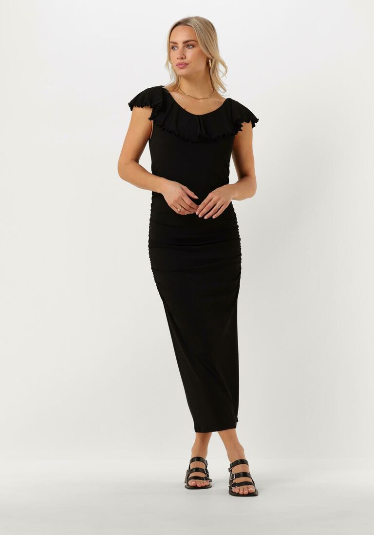 MODSTR\u00D6M zwarte modstr&ouml;m midi jurk hugomd dress