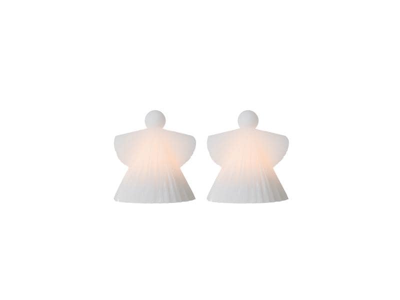 Sirius Tischdeko Asta, Ø 9.2 x H 10 cm, 2er Set, Weiss Weihnachtliche LED-Dekoration