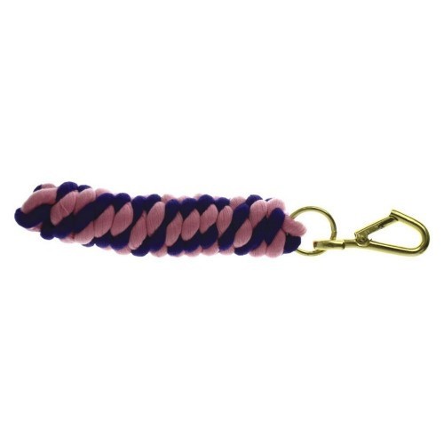 Guia de corda trançada para cavalos, rosa/roxa
