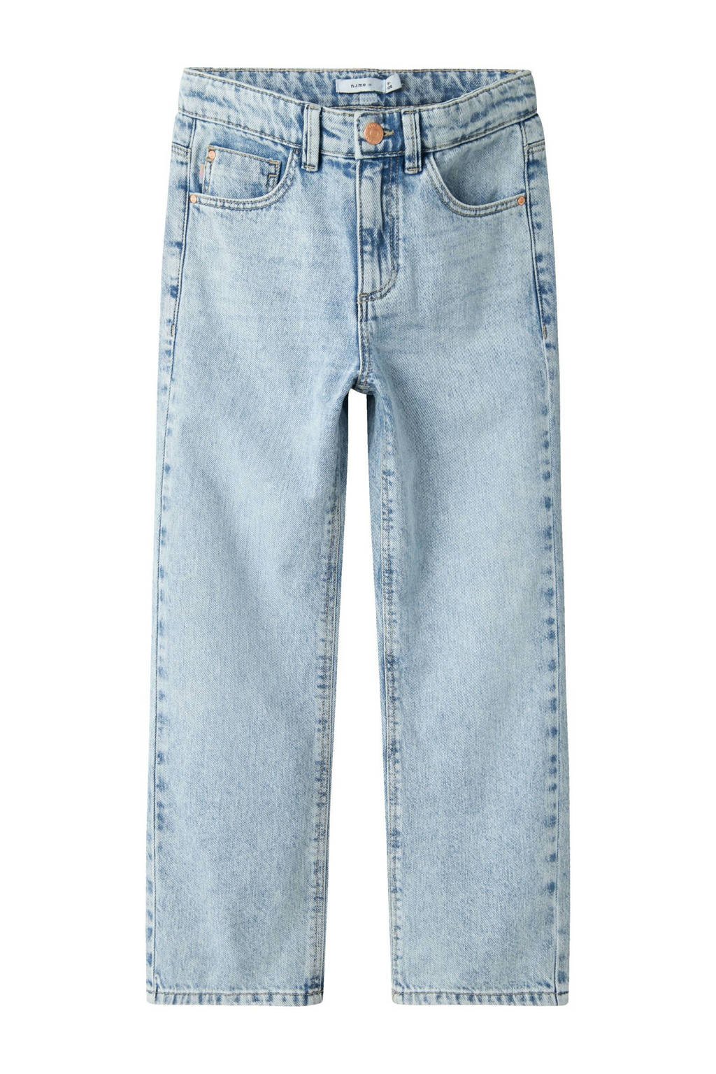 NAME IT straight regular waist light blue bleached