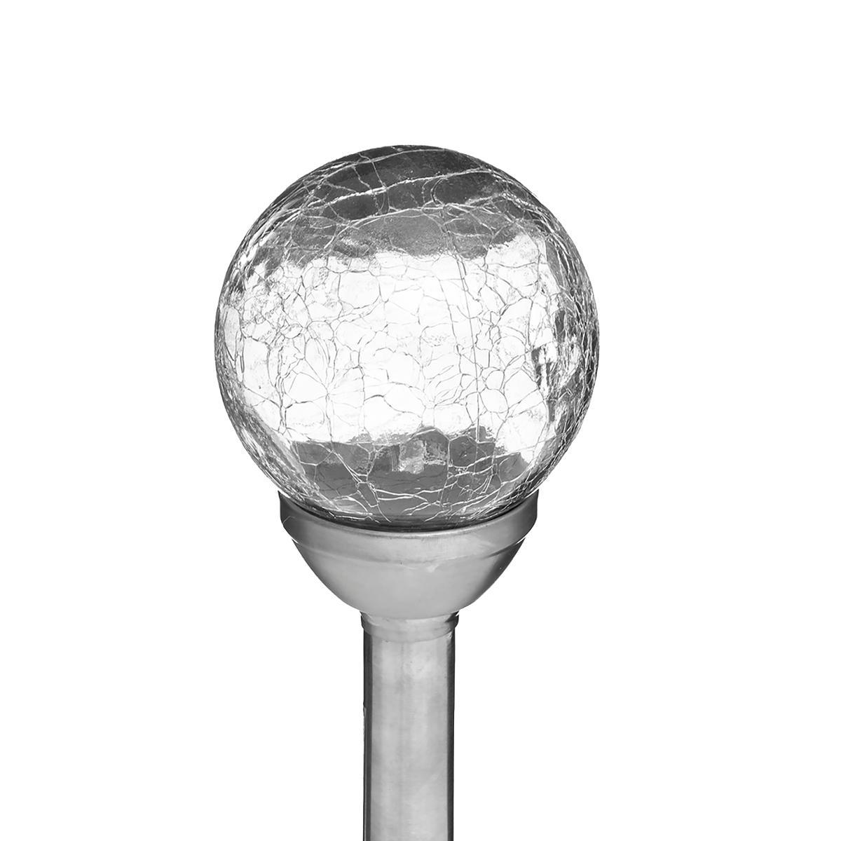 BALISE SOLAIRE INOX ET VERRE SIVA H.36CM