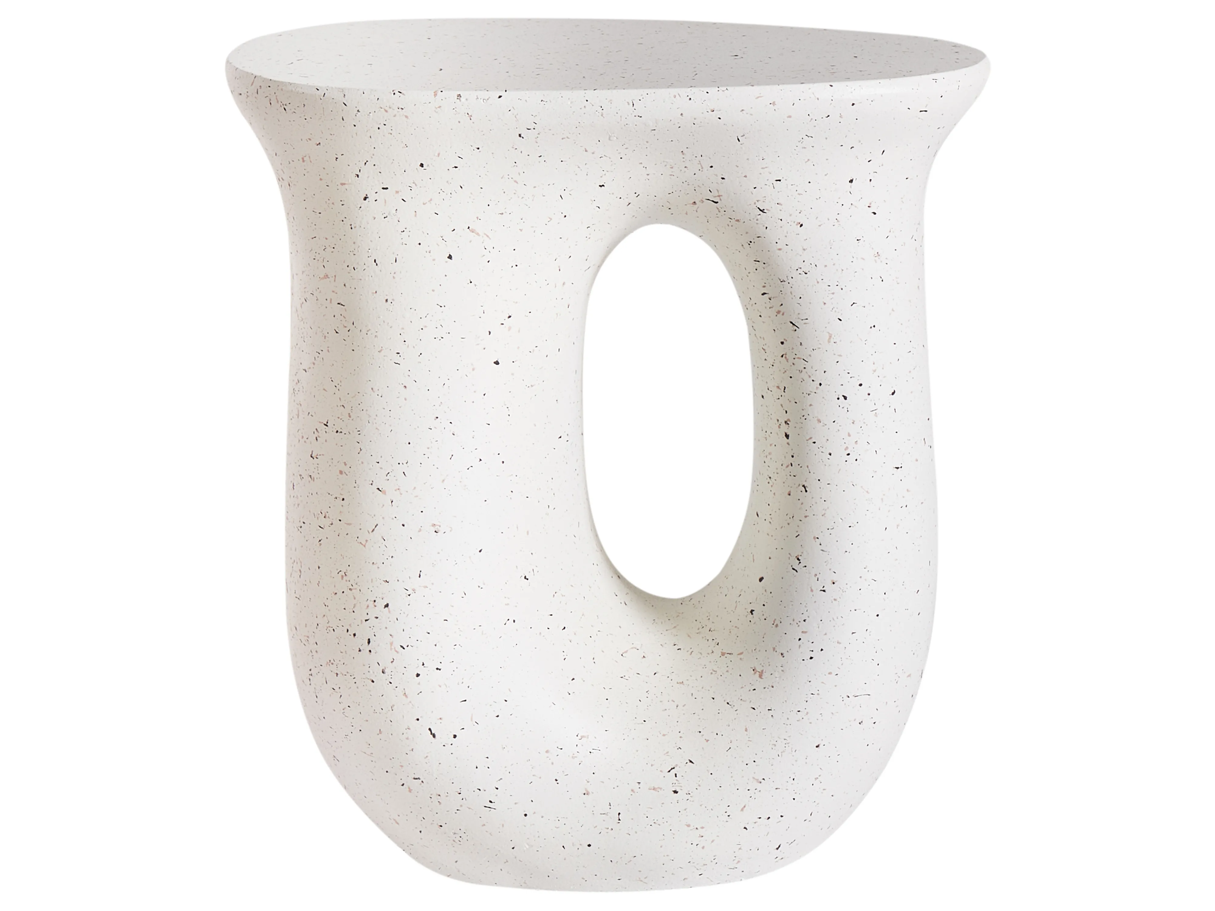 Bijzettafel IDRO 42 cm 28 cm Terrazzo-effect Wit terrazzo