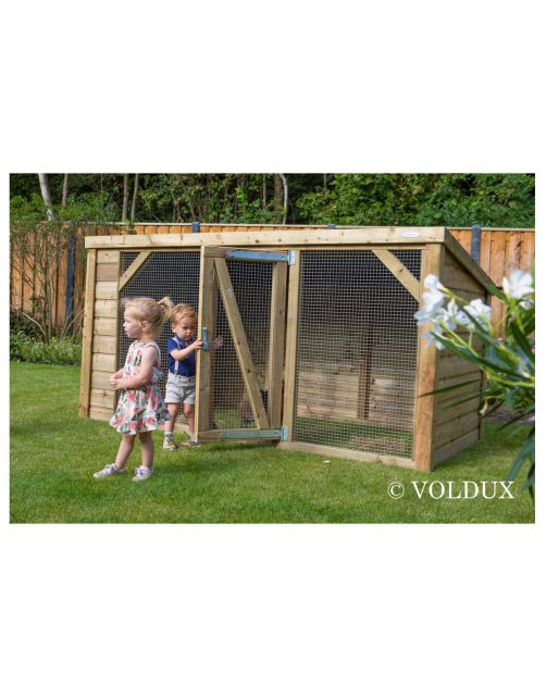 Voldux Dierenren Britt - Dierenverblijf - 260x130x132 cm Bruin