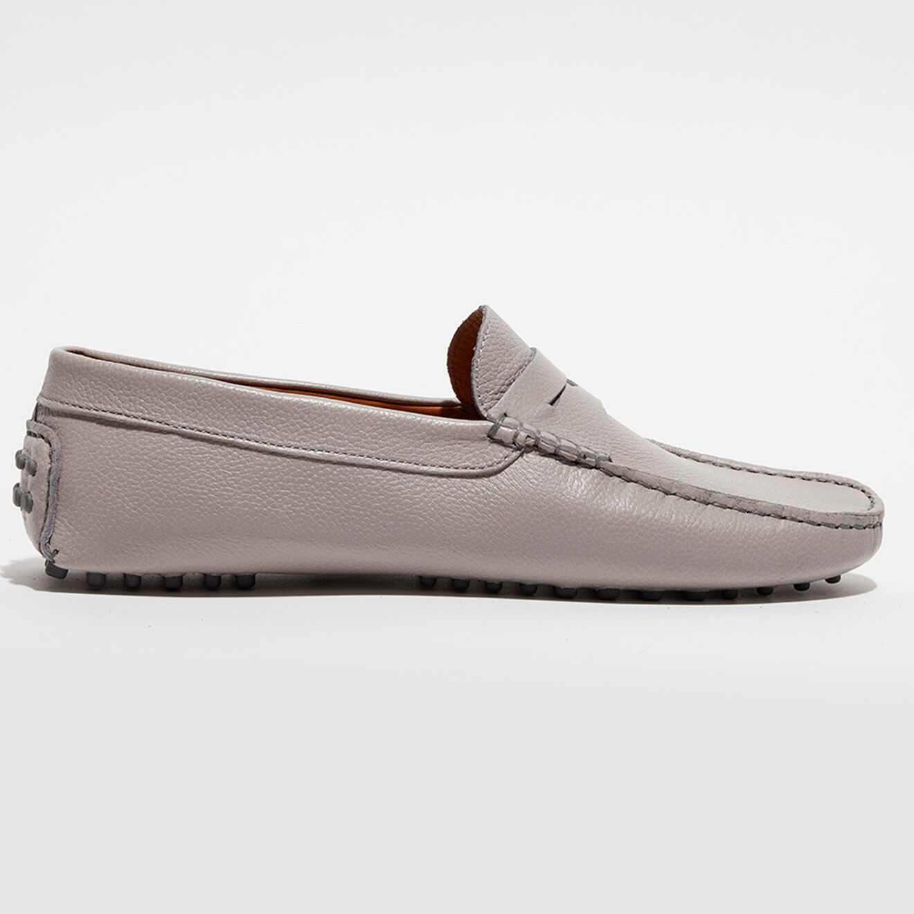 Loafers Mocassins en Cuir Martin gris
