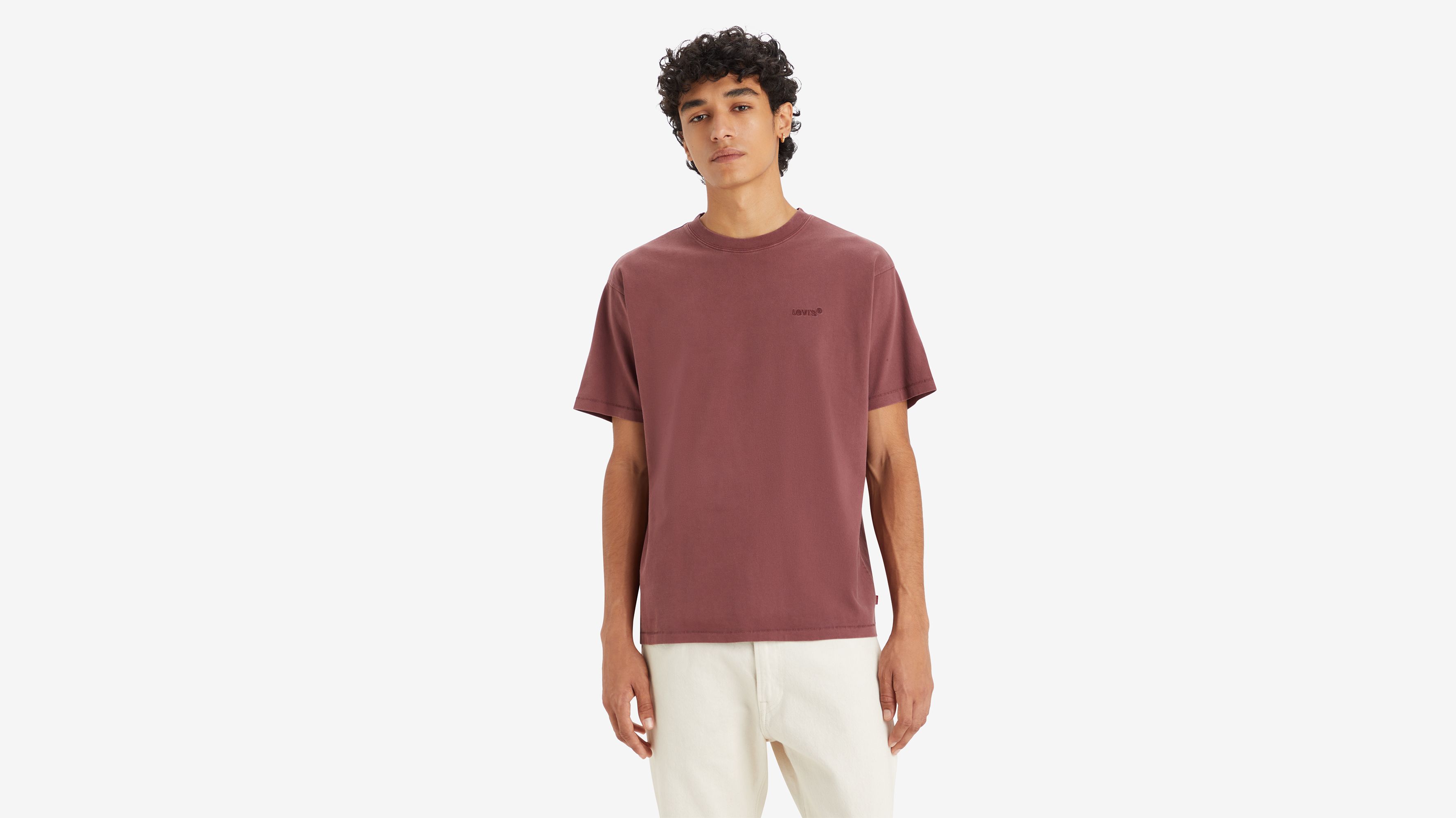 Levi's® t-shirt vintage Red Tab™ - Red Mahogany Garment Dye Red Mahogany - Bleu