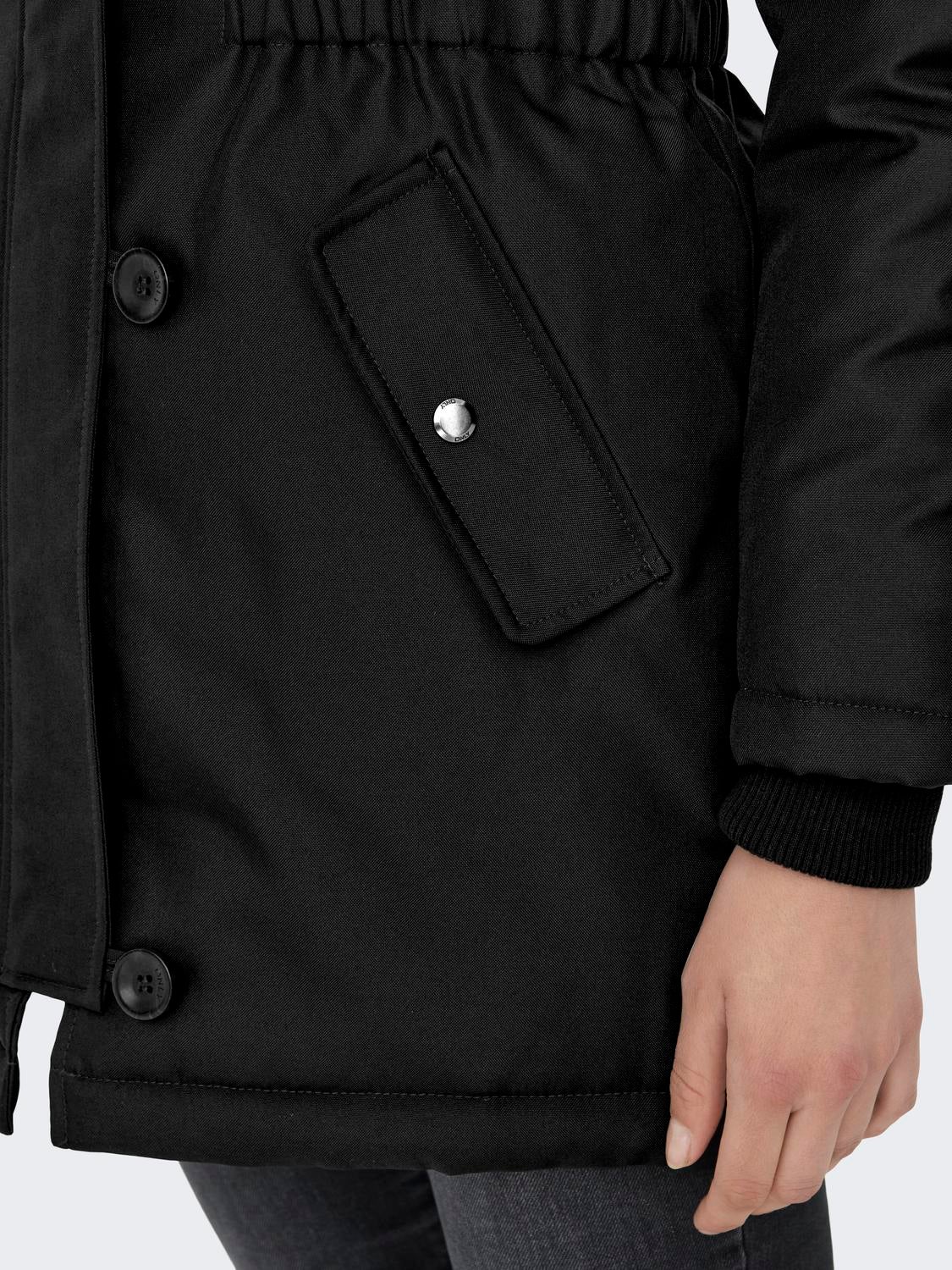 ONLMIE Langer Parka Black