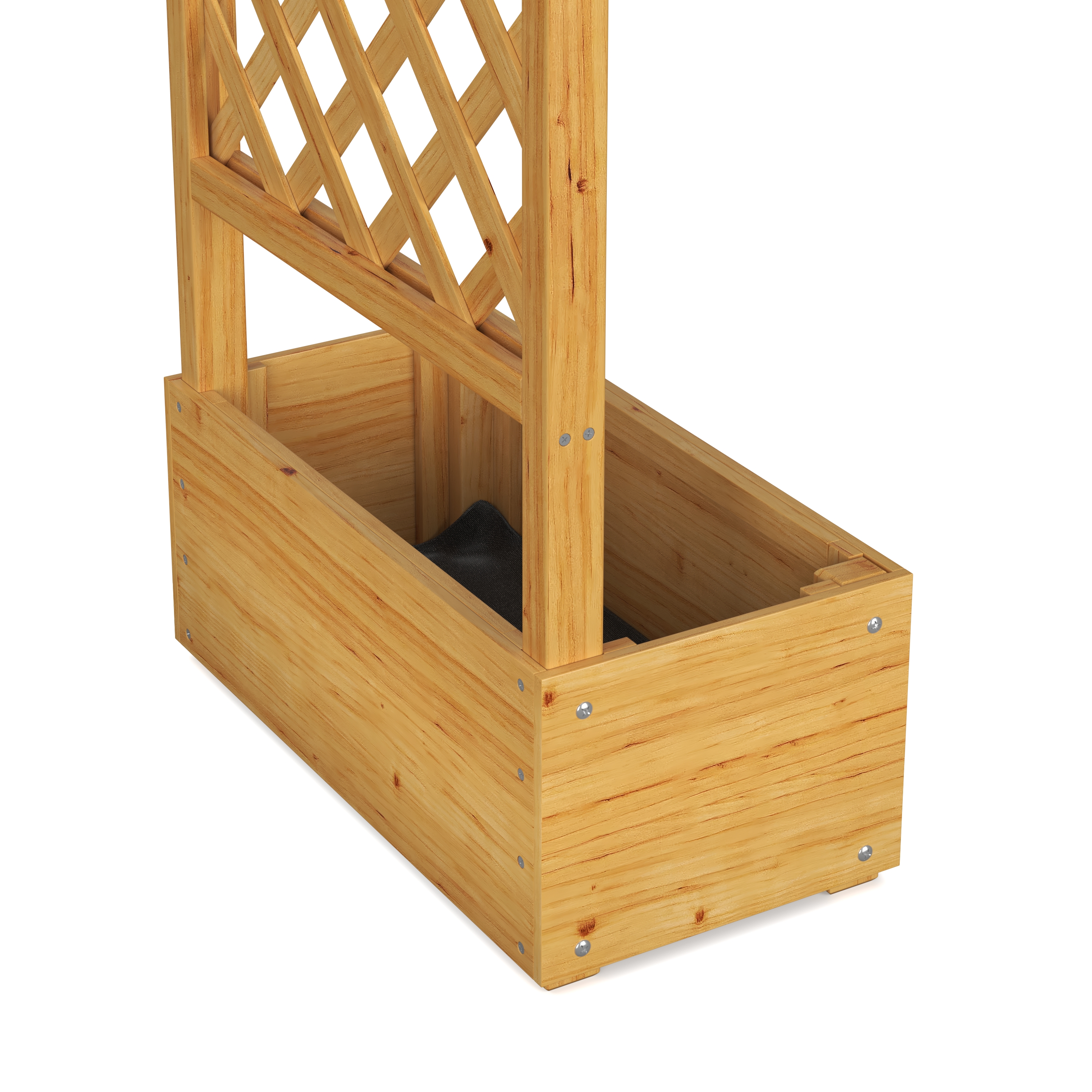 Rosenbogen Holz mit Pflanzenkasten 208 x 220 cm