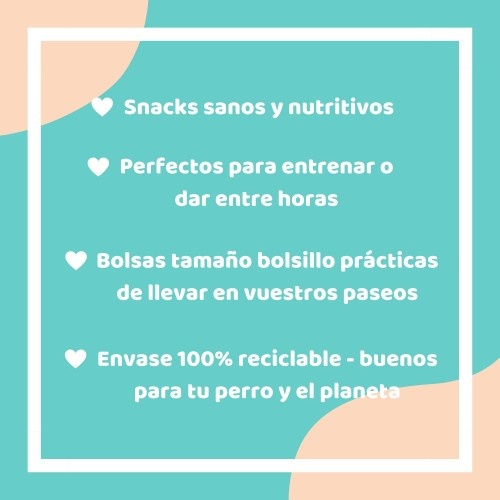 FlooppBITES petiscos macios e naturais, sabor vegetariano, para cães.
