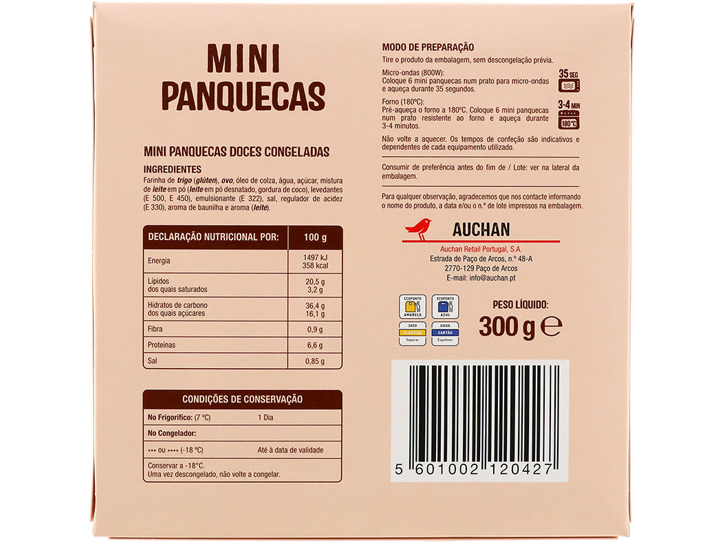 MINI PANQUECAS AUCHAN 300G